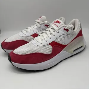 Nike Air Max System White/Red Athletic Shoes DM9537-104 Men's Size 11.5