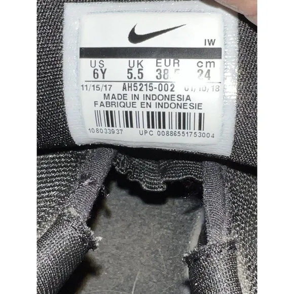 Nike Air More Money Grey Green Youth Size 6Y Women’s 7.5 Sneakers AH5215-002