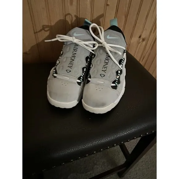 Nike Air More Money Grey Green Youth Size 6Y Women’s 7.5 Sneakers AH5215-002