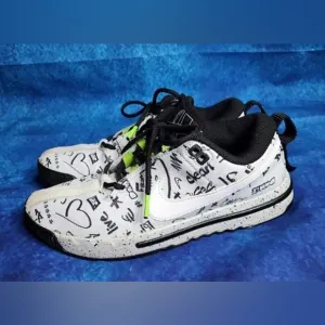Nike Air Sesh All Over Print Pure Platinum Mens Size 7 Women's 8.5 Dance Shoes