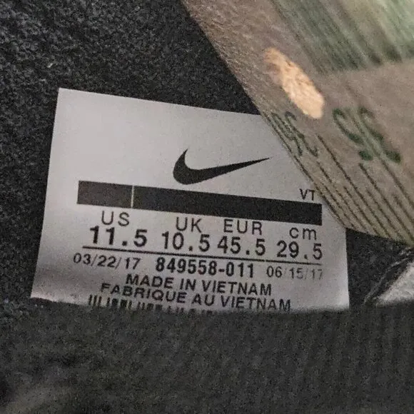 Nike Air VaporMax Triple Black 2.0 849558-011 Size 11.5