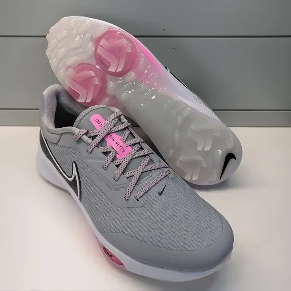 Nike Air Zoom Infinity Tour Next % Wolf Grey Pink Spell Golf Shoes Men's 11