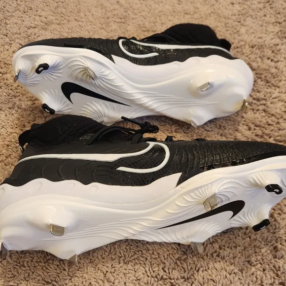 Nike Alpha Huarache NXT Metal Men's Black/WhiteCleats - DJ6517-001 New