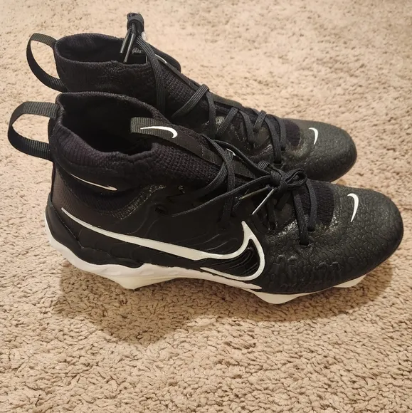 Nike Alpha Huarache NXT Metal Men's Black/WhiteCleats - DJ6517-001 New