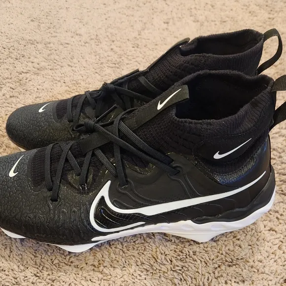 Nike Alpha Huarache NXT Metal Men's Black/WhiteCleats - DJ6517-001 New