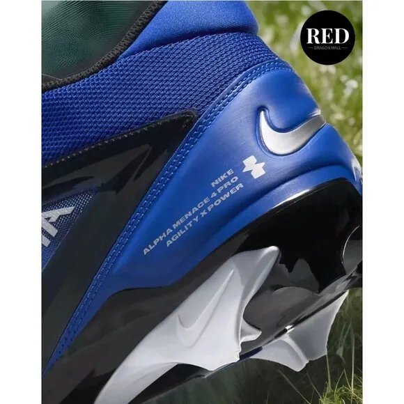 Nike Alpha Menace 4 Pro Football Cleats Hyper Royal Blue FD7037-400 - Men's 12.5