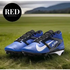 Nike Alpha Menace 4 Pro Football Cleats Hyper Royal Blue FD7037-400 - Men's 12.5