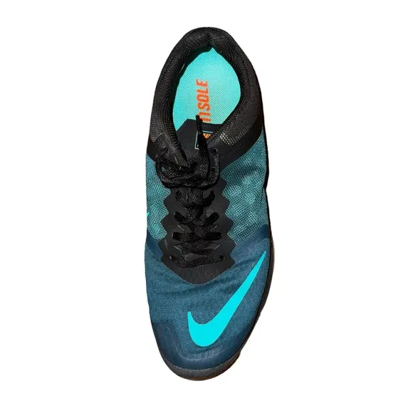 Nike Athletic Running Shoes In Aqua Blue &amp; Black