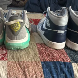 Nike Athletic Shoes - Gray, Green, Blue