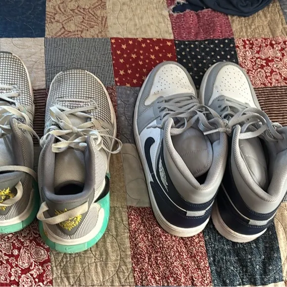 Nike Athletic Shoes - Gray, Green, Blue