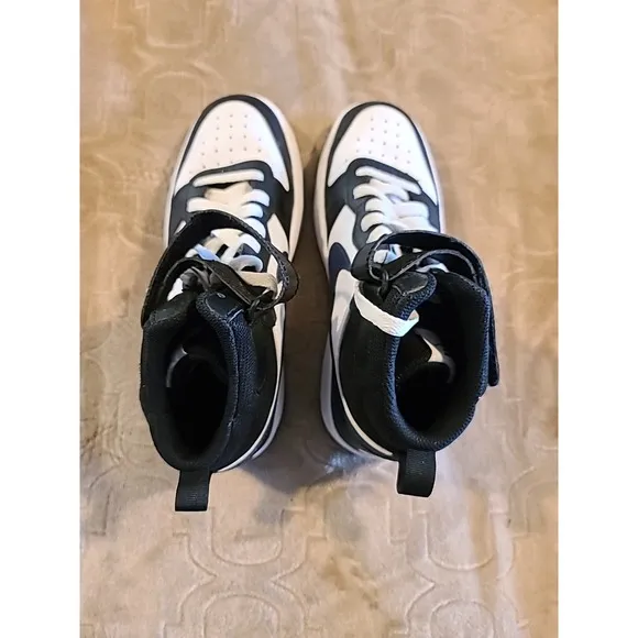 Nike Big Red Kids Court Borough Mid 2 BG White Red Black and Blue 6Y