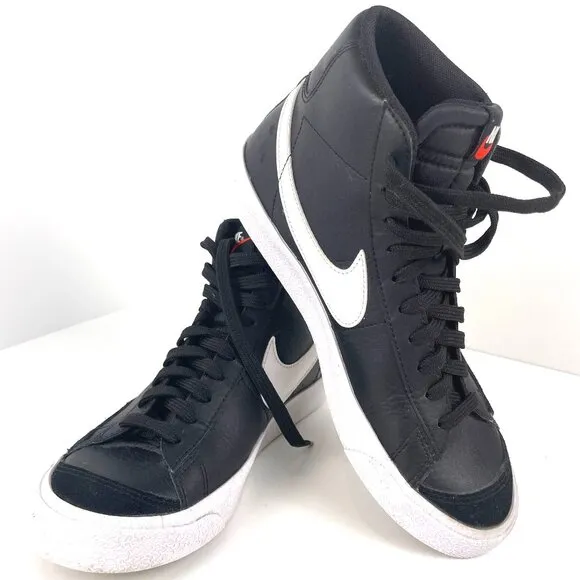 Nike Blazer Mid 77 Boys Size 7Y Black White Athletic Shoes Sneakers DA4086-002
