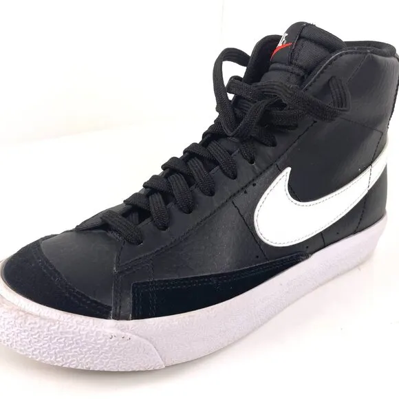 Nike Blazer Mid 77 Boys Size 7Y Black White Athletic Shoes Sneakers DA4086-002