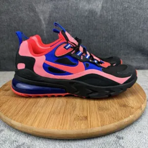 Nike Boys Air Max 270 React Size 6.5Y Shoes Black Red Basketball Hoops Sneakers