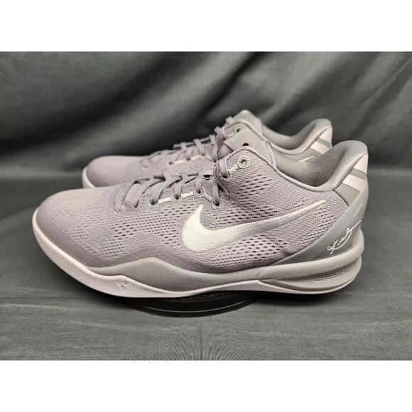 Nike Boys Kobe VIII (GS) Sneakers Mesh Wolf Grey White Size 7 NEW IN BOX!