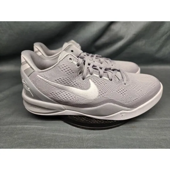 Nike Boys Kobe VIII (GS) Sneakers Mesh Wolf Grey White Size 7 NEW IN BOX!