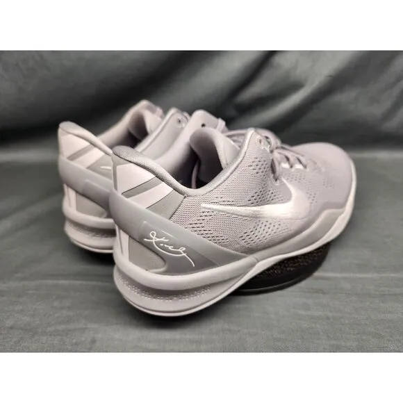Nike Boys Kobe VIII (GS) Sneakers Mesh Wolf Grey White Size 7 NEW IN BOX!