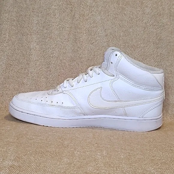 Nike Court Vision Mid All White Size 9
