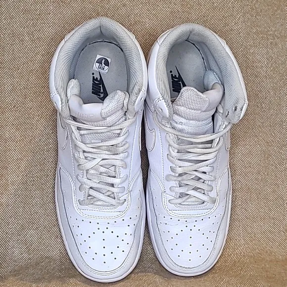 Nike Court Vision Mid All White Size 9