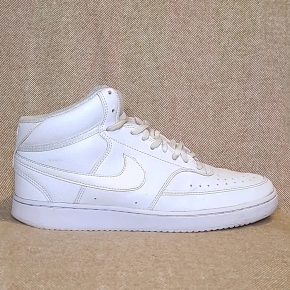 Nike Court Vision Mid All White Size 9