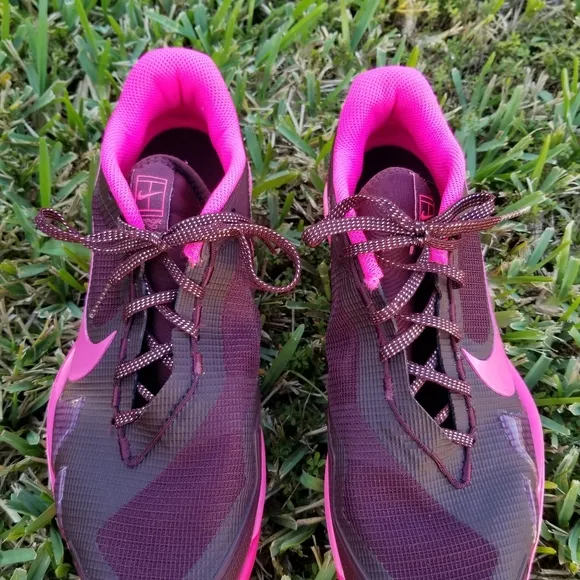 Nike Court Zoom Vapor Pro Burgundy Pink Tennis Shoes Size 9.5