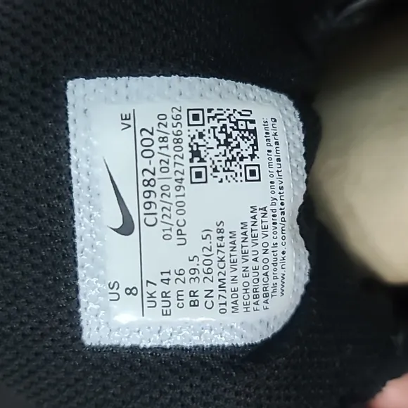 Nike Downshifter Men's Size 8 Black Mesh Athletic Running Shoes CI9982