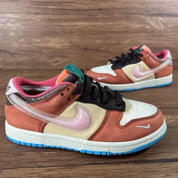 Nike Dunk Low ‘Social Status’ Leather Sneakers Size 10.5C Shoes