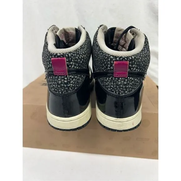 Nike Dunk Women Hi Skinny Print Anthracite Tiger 543242-006 Shoe Black Grey Sz 9