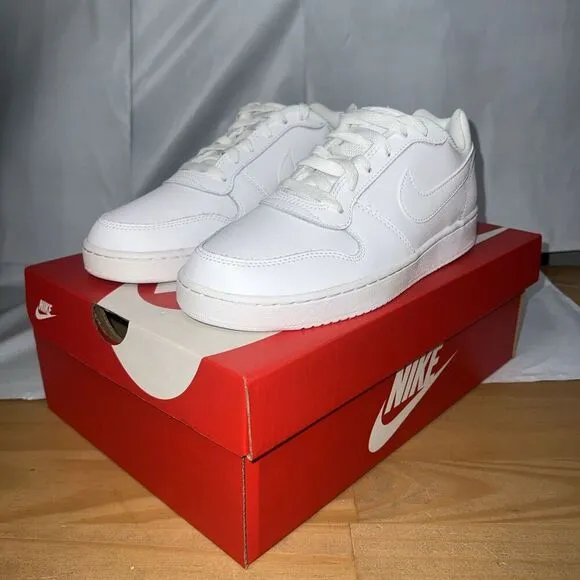 Nike Ebernon Low AQ1779-100 Sneakers Women's 9 White Leather Comfort Shoes BBS82
