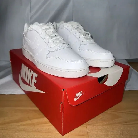 Nike Ebernon Low AQ1779-100 Sneakers Women's 9 White Leather Comfort Shoes BBS82