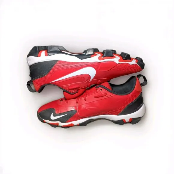 Nike Force Trout 9 Keystone Cleats Red White Baseball Shoes FB9728-600 Mens Sz 9