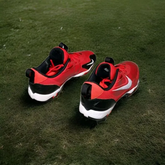 Nike Force Trout 9 Keystone Cleats Red White Baseball Shoes FB9728-600 Mens Sz 9