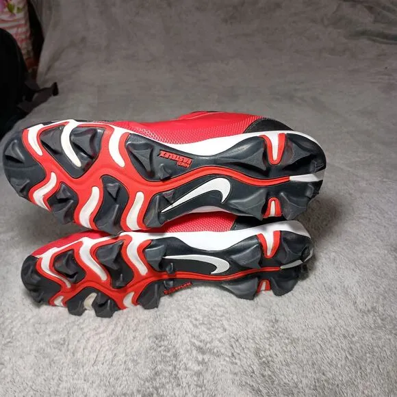 Nike Force Trout 9 Keystone Cleats Red White Baseball Shoes FB9728-600 Mens Sz 9