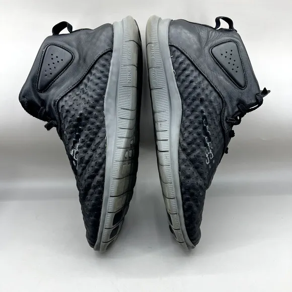 Nike Free Hypervenom Mid Top Sneakers Men's Size 11 Black Athletic Comfort Shoes