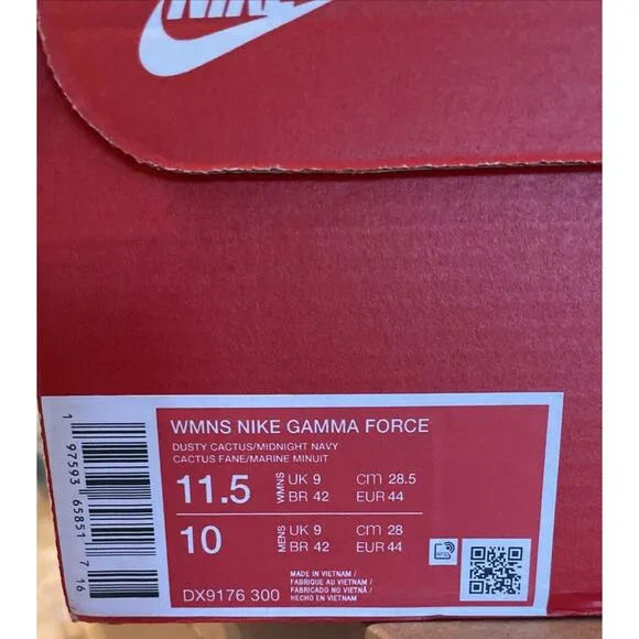 NIKE Gamma Force Dusty Cactus Shoes Womens 11.5 OR Mens 10 New Fast Shipping