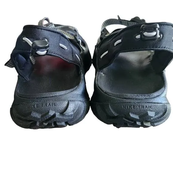 Nike Hiking Sandals Mens 12 Oneonta River Water Outdoor Black Gray