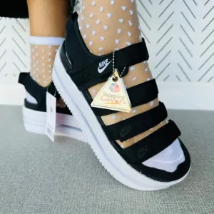 ⭐Nike Icon Classic Platform Chunky Size 10 Women's Sandals Black DH0224-001 New