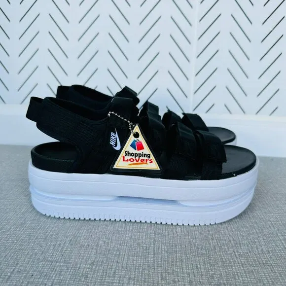 ⭐Nike Icon Classic Platform Chunky Size 10 Women's Sandals Black DH0224-001 New