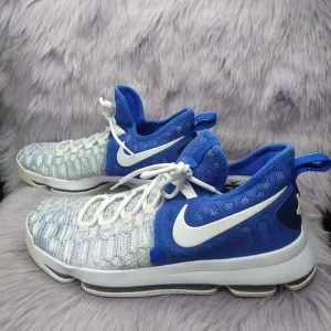 Nike KD 9 Kevin Durant Sneakers Mens Size 9.5 White Blue 843392-411