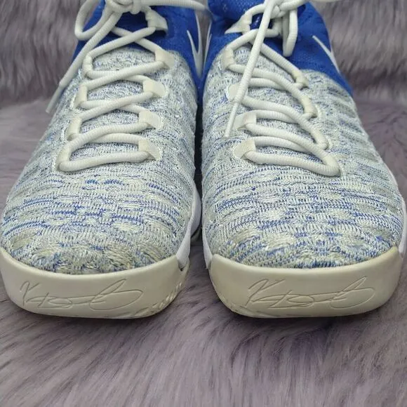 Nike KD 9 Kevin Durant Sneakers Mens Size 9.5 White Blue 843392-411