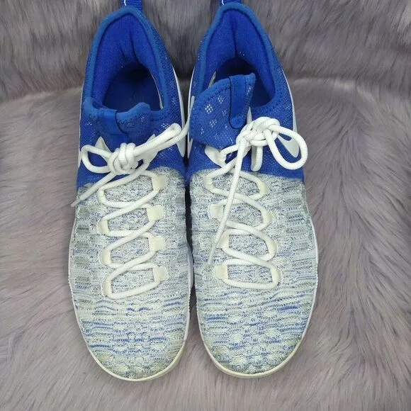 Nike KD 9 Kevin Durant Sneakers Mens Size 9.5 White Blue 843392-411