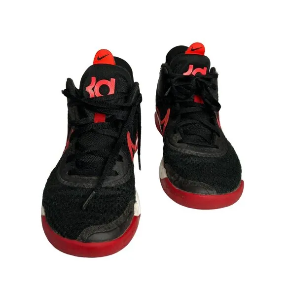 Nike KD Trey 5 IX Kevin Durant Sneakers Shoes Boys Black Red Size 7.5