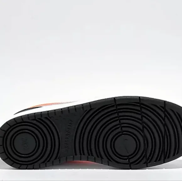 Nike Kids Court Borough Low Recraft White, Total Orange &amp; Black Shoes. New w/box