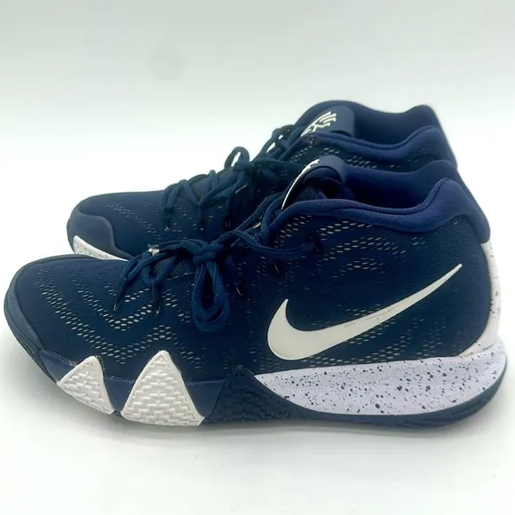 Nike Kyrie 4 TB Basketball Shoes Midnight Navy &amp; White Mens Size 10 AV2296-402