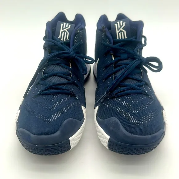Nike Kyrie 4 TB Basketball Shoes Midnight Navy &amp; White Mens Size 10 AV2296-402