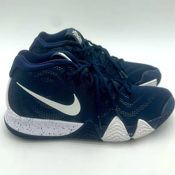 Nike Kyrie 4 TB Basketball Shoes Midnight Navy &amp; White Mens Size 10 AV2296-402