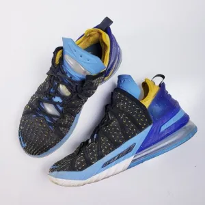 Nike Lebron XVIII 18 Retro Lakers Heritage CQ9283-006 Black Blue Shoes Size 9