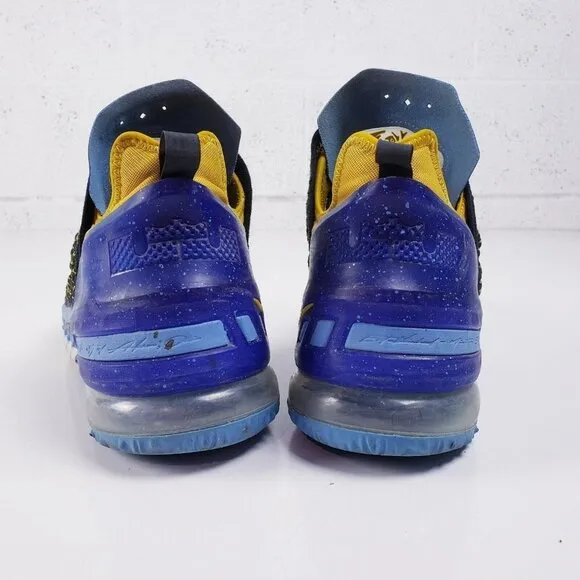 Nike Lebron XVIII 18 Retro Lakers Heritage CQ9283-006 Black Blue Shoes Size 9