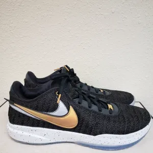 NIKE LeBron XX 20 Size 15 Black Gold Basketball Shoes DJ5423-003