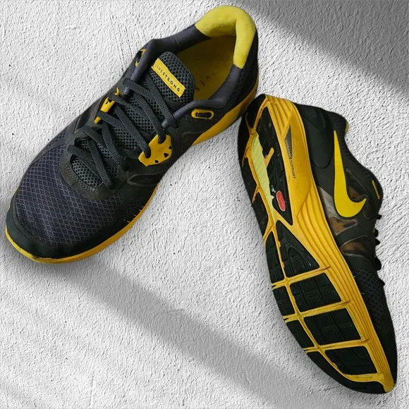 Nike Livestrong Lunarlon Atlethic Men 454515-070Size: 11.5 Gray,Yellow